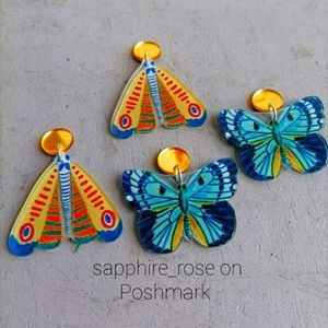 BOGO Butterfly Earrings Boho Moth Dangle Earrings Womens Jewelry Fine Acrylic